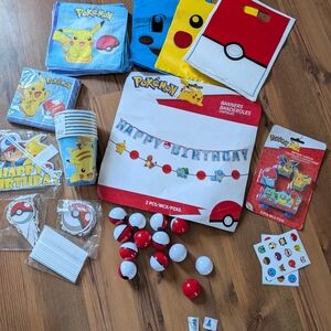 Birthday Party Supplies Set - Red, Blue, Yellow